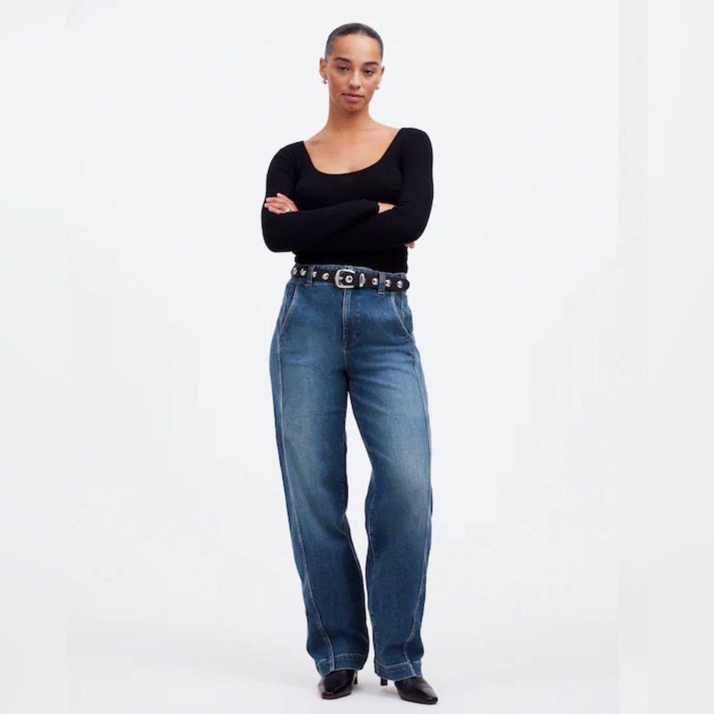 Madewell Curvy Tapered Denim Trousers 29 High Rise Calvert Wash